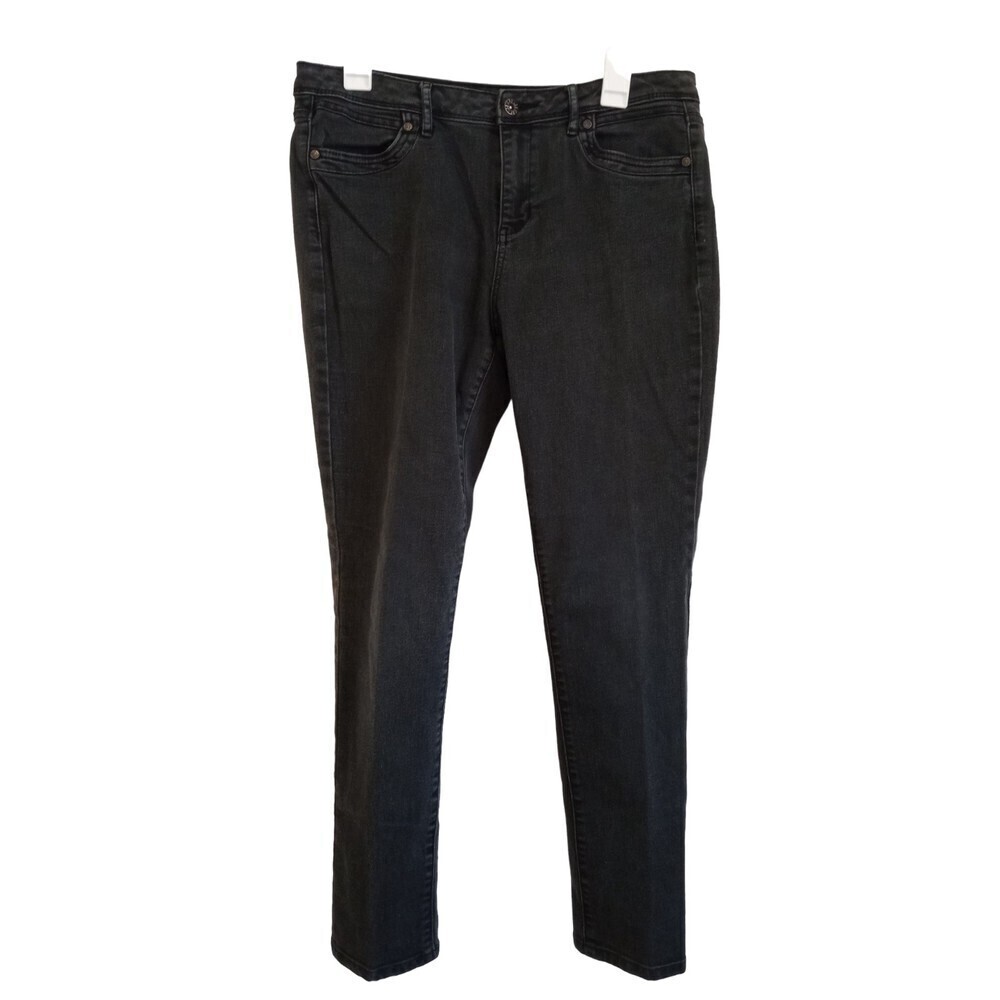 Vera Wang high waist Black ankle jeans
